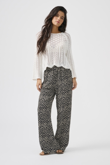 Only Broek ONLKATTY PULL-UP PANT NOOS WVN 15341492 BLACK/KATTY ANIM