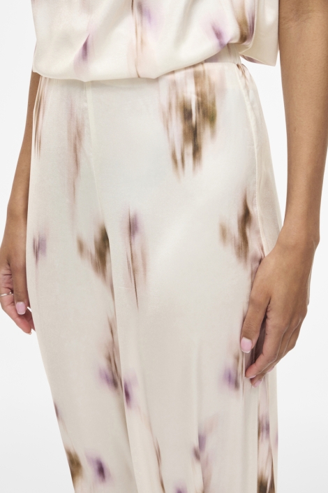 Vila ecru dames broek | Close up