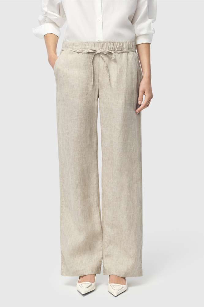 Mac beige dames broek | Model vooraanzicht