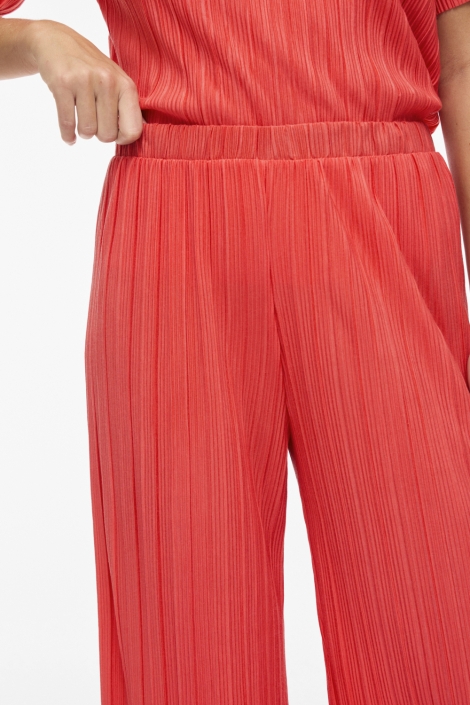 Vila rode dames broek | Close up