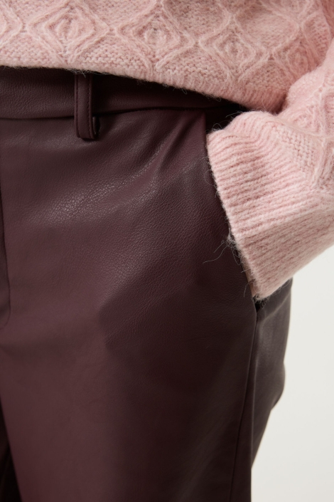 Garcia bordeaux dames broek | Close up