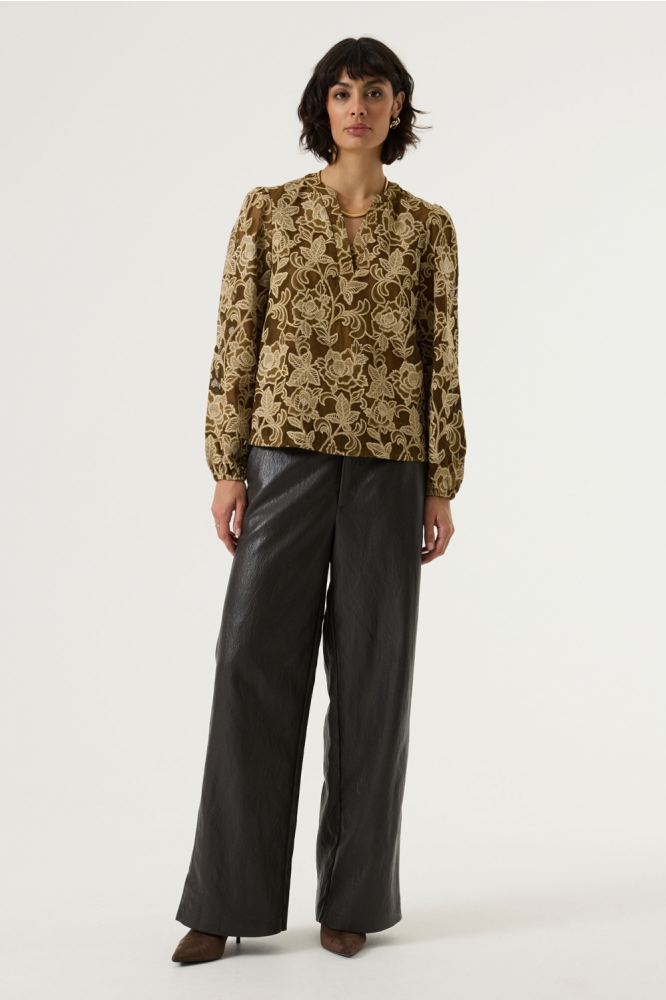 Garcia bruine dames broek | Model
