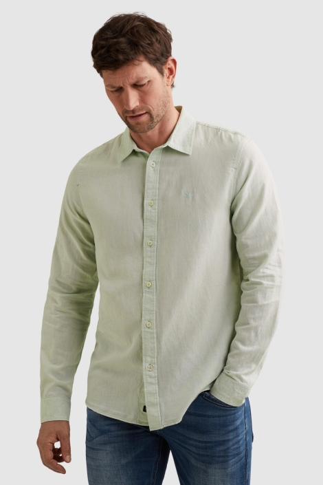 PME legend groene heren overhemd | Model vooraanzicht