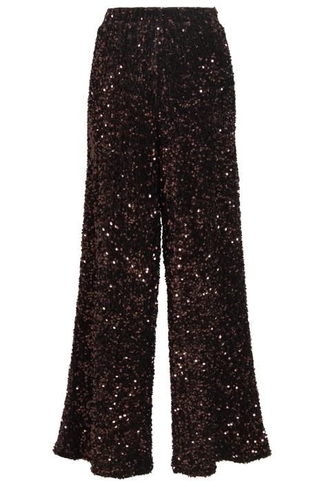 Vila bruine dames broek | Achteraanzicht
