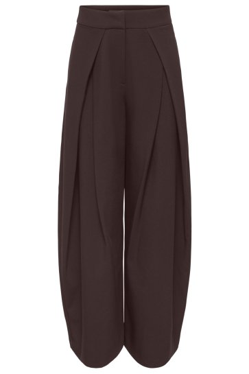 Only Broek ONLYASMINE MW PLEAT BARREL PANT TLR 15390774 COFFEE BEAN