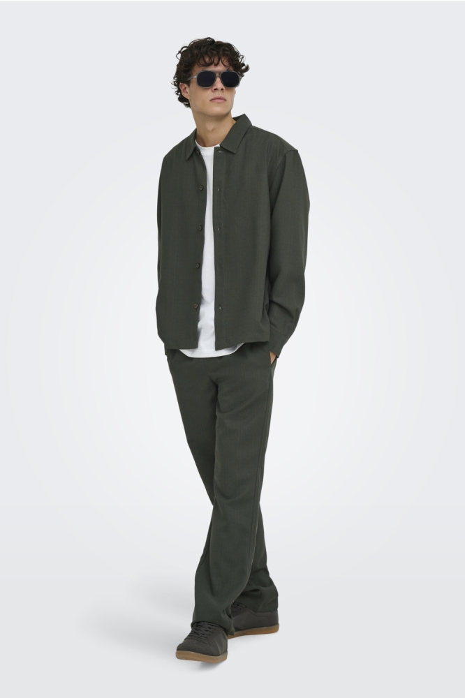 Only & Sons groene heren broek | Model