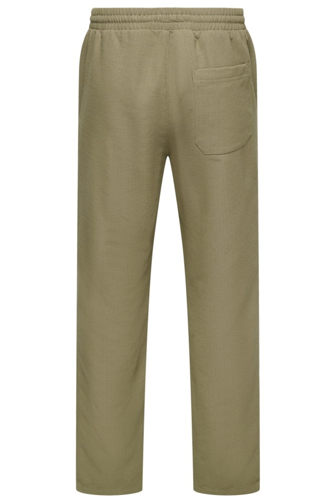 Only & Sons taupe heren broek | Achteraanzicht