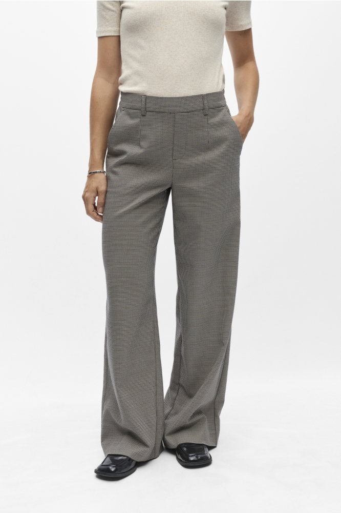 Object blauwe dames broek | Model vooraanzicht
