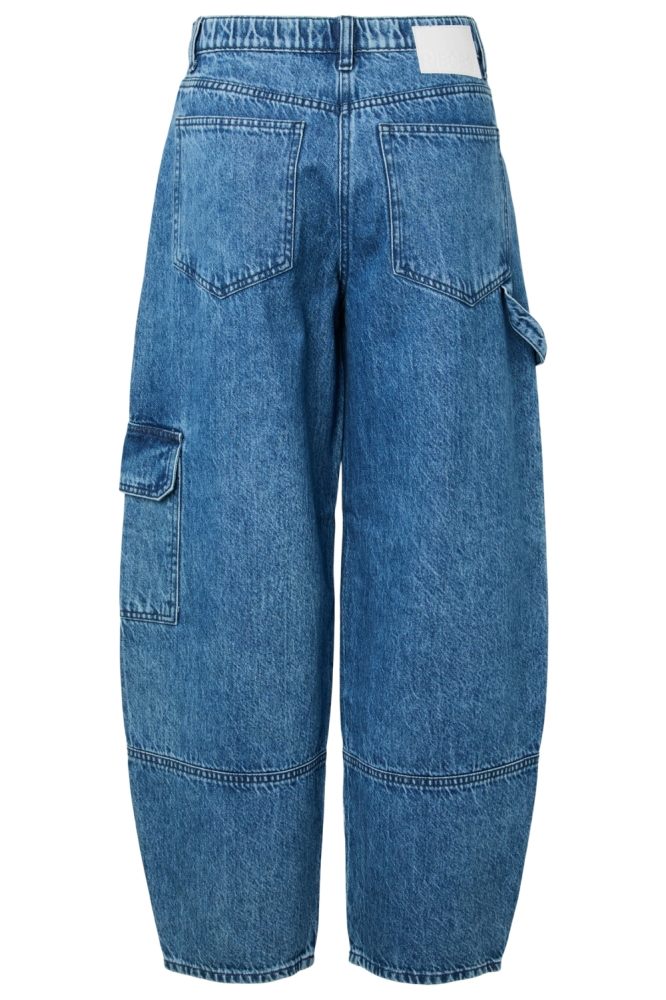 Pieces blauwe dames jeans | Achteraanzicht