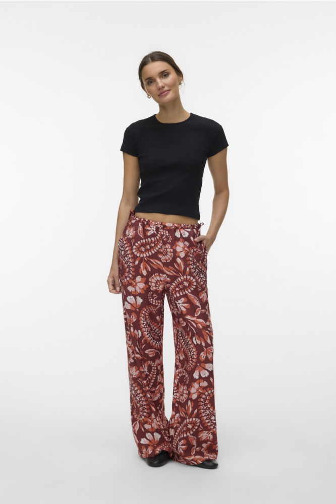 Vero Moda bordeaux dames broek | Model