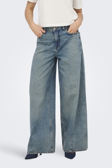 Jacqueline de Yong Jeans JDYCARINA HW ASYMMETRIC WIDE JEANS 15342782 MEDIUM BLUE DENIM