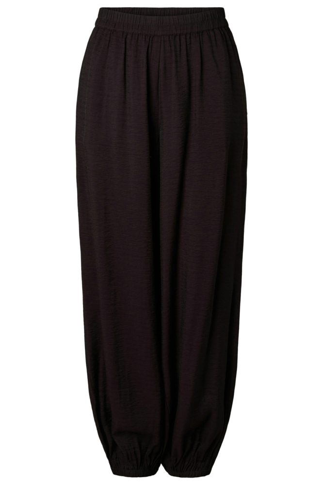 Pieces bruine dames broek | Achteraanzicht