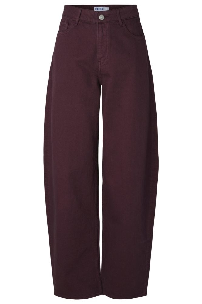 Pieces bordeaux dames jeans | Vooraanzicht