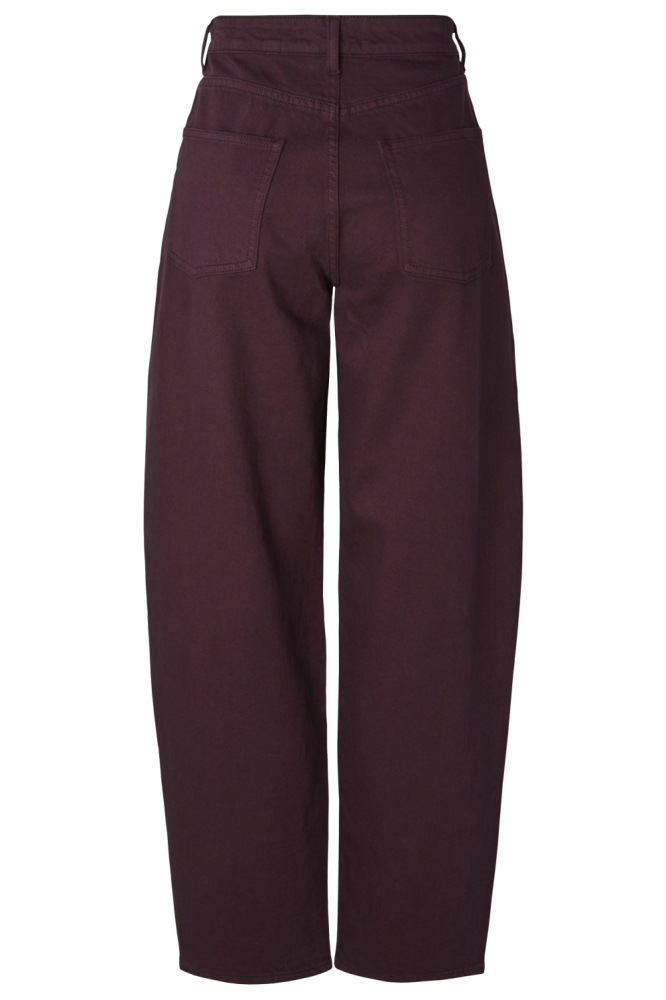 Pieces bordeaux dames jeans | Achteraanzicht