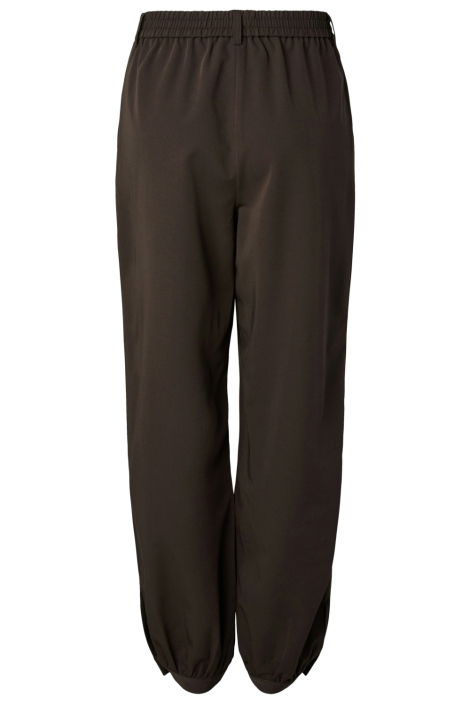 Pieces bruine dames broek | Achteraanzicht