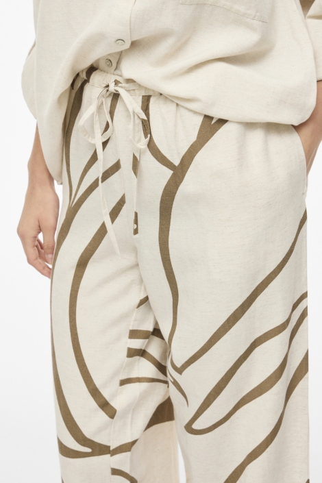 Vila beige dames broek | Close up