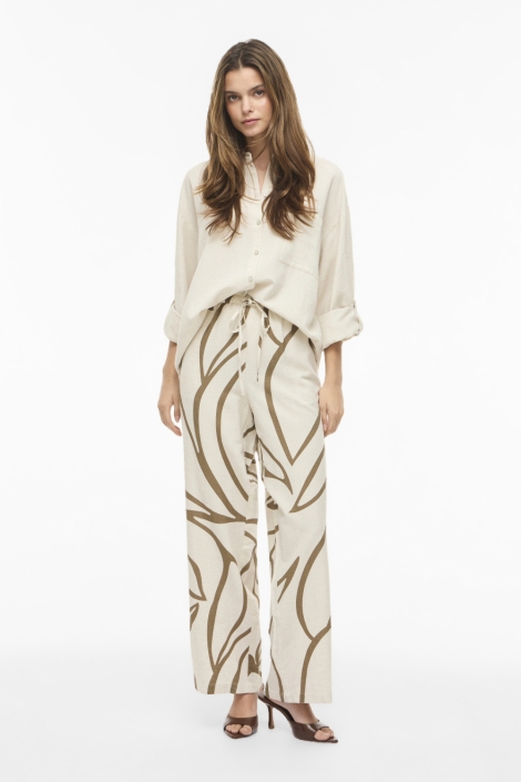 Vila beige dames broek | Model