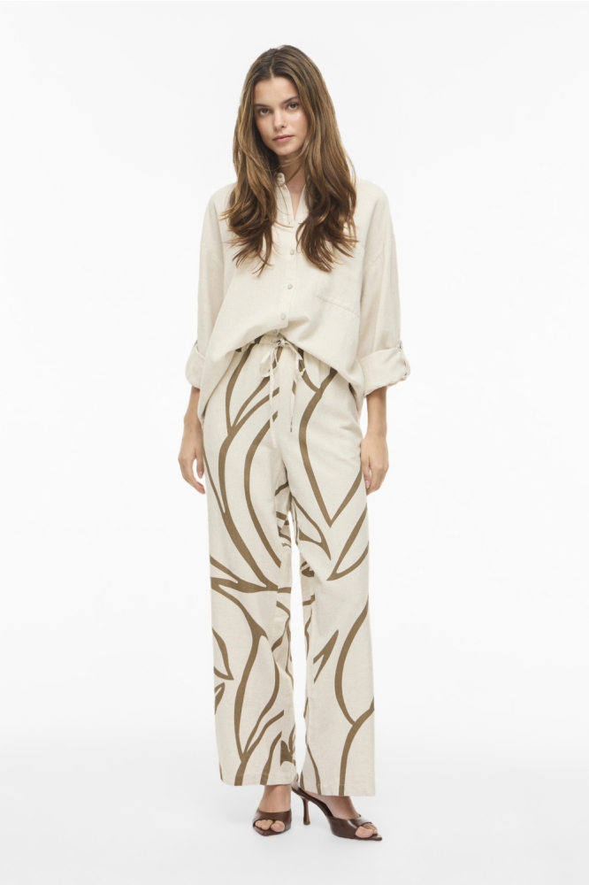 Vila beige dames broek | Model