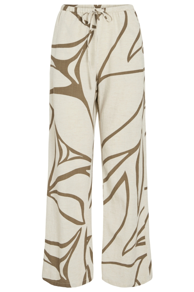 Vila beige dames broek | Vooraanzicht