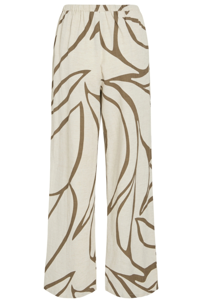 Vila beige dames broek | Achteraanzicht