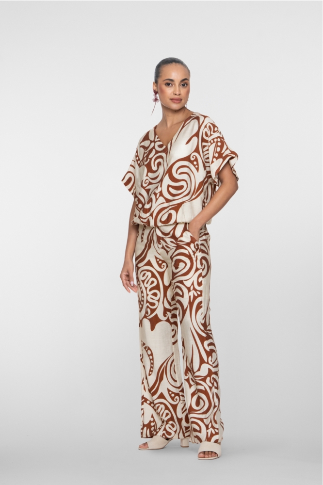 Geisha beige dames broek | Model