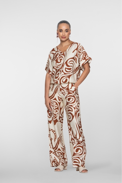 Geisha beige dames broek | Model