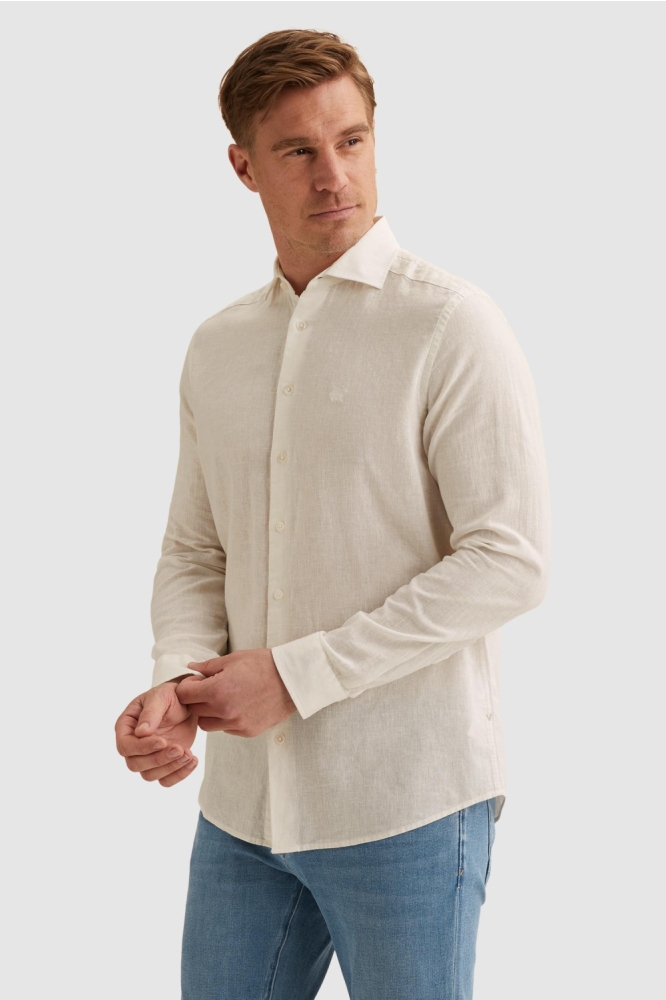 Vanguard witte heren overhemd | Model zijaanzicht