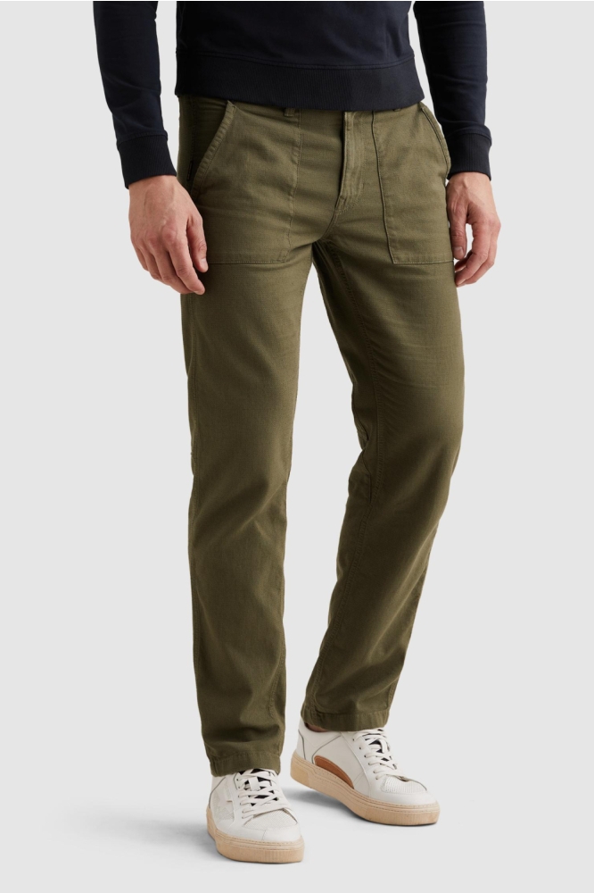 PME legend groene heren broek | Model vooraanzicht
