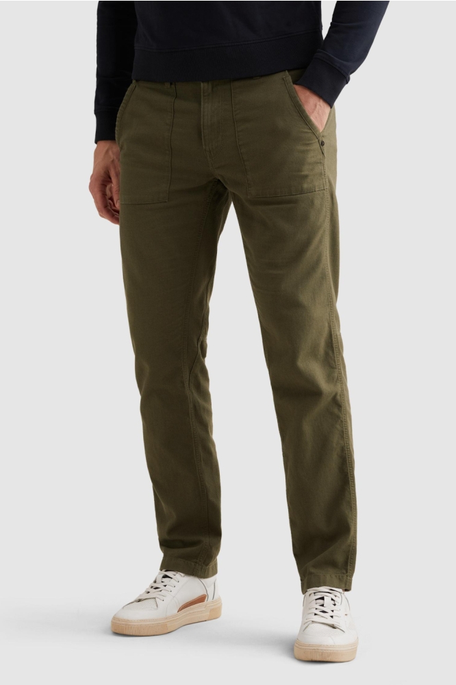 PME legend groene heren broek | Model vooraanzicht