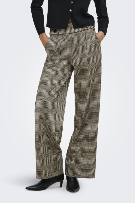 Jacqueline de Yong beige dames broek | Model vooraanzicht