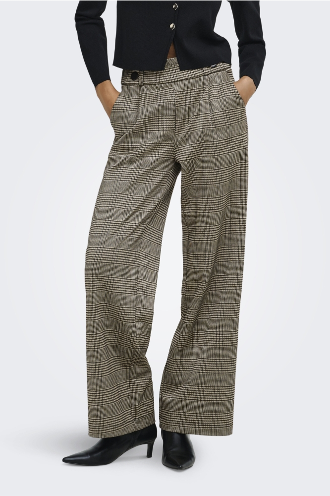 Jacqueline de Yong beige dames broek | Model vooraanzicht
