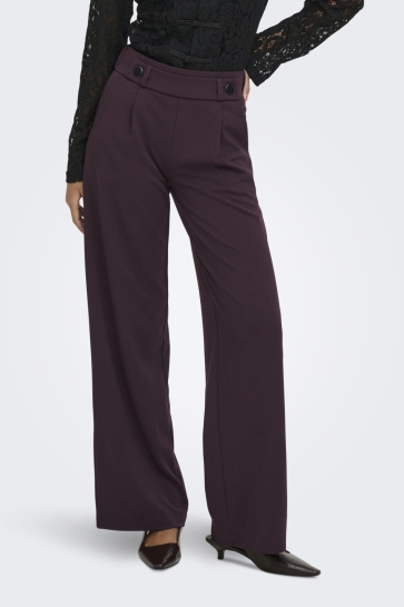 Jacqueline de Yong Broek JDYGEGGO LIFE NEW LONG PANT JRS NOO 15208430 Chocola Plum/BLACK BUTT