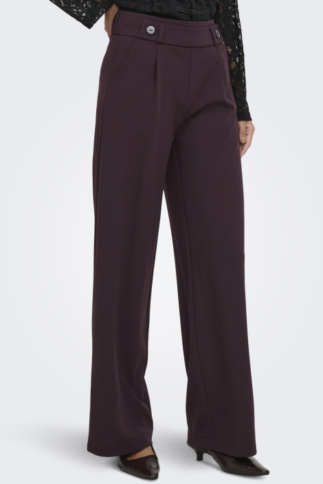 Jacqueline de Yong bordeaux dames broek | Model vooraanzicht
