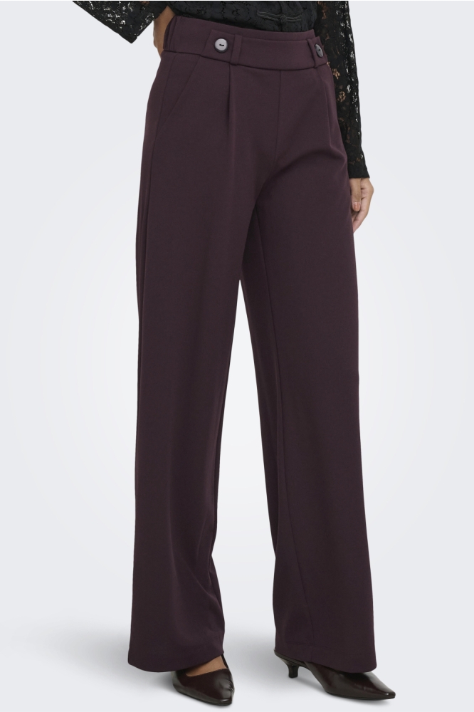 Jacqueline de Yong bordeaux dames broek | Model vooraanzicht