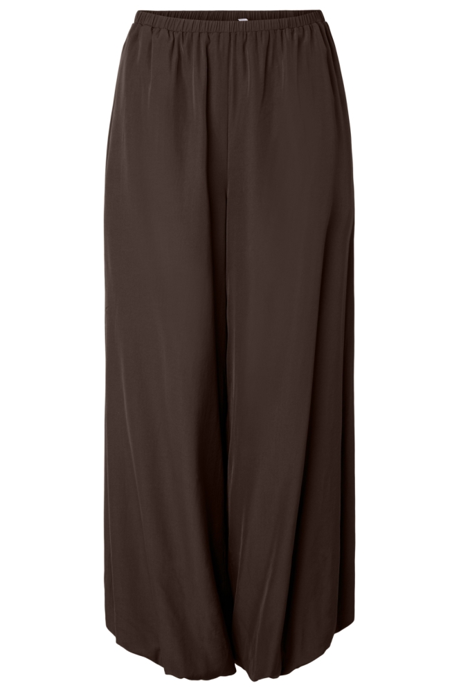 Pieces bruine dames broek | Vooraanzicht