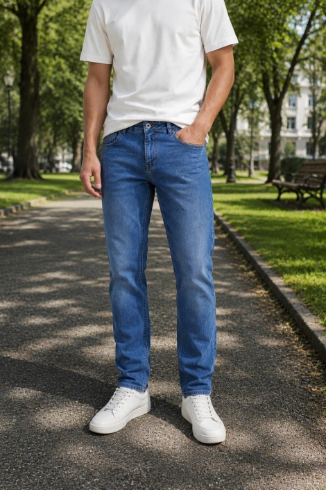 Cars blauwe heren jeans | Sfeerbeeld, In situatie