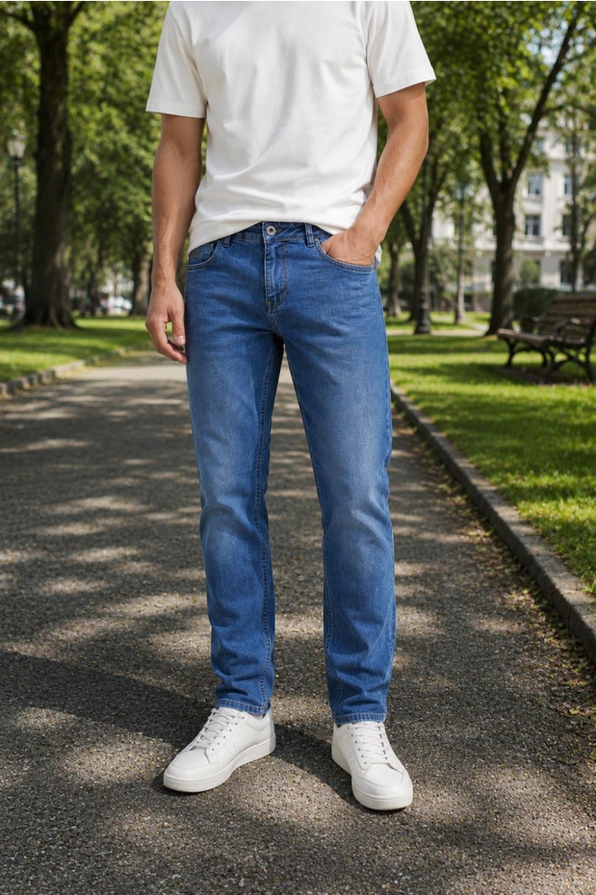 Cars blauwe heren jeans | Sfeerbeeld, In situatie
