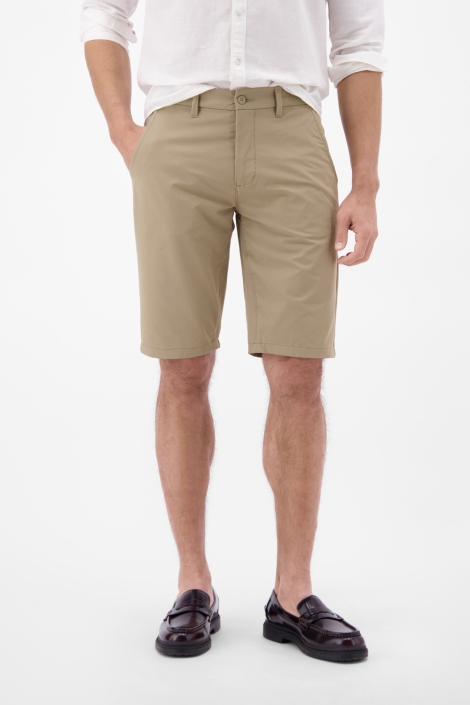 Lerros camel heren korte broek | Model vooraanzicht