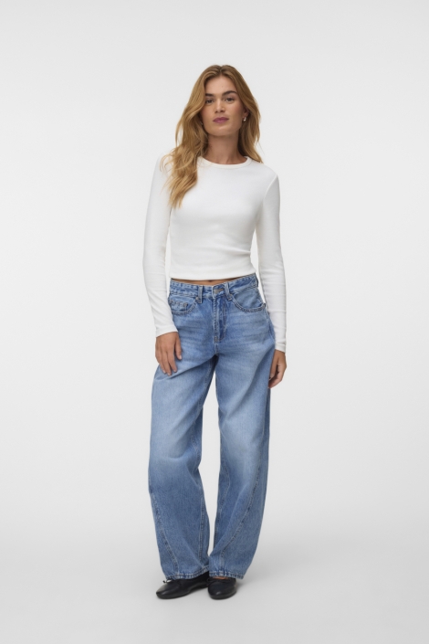Vero Moda blauwe dames jeans | Model vooraanzicht