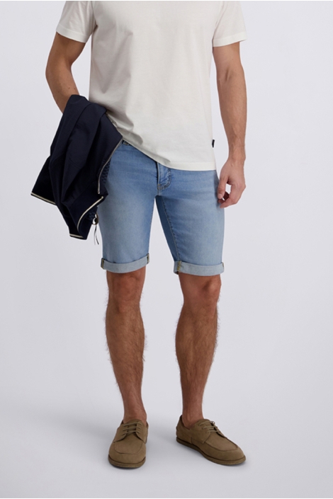 Pierre Cardin blauwe heren korte broek | Model vooraanzicht