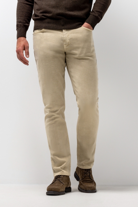 State of Art beige heren jeans | Model vooraanzicht