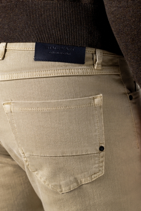 State of Art beige heren jeans | Close up
