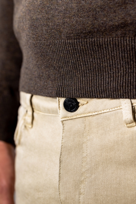 State of Art beige heren jeans | Close up