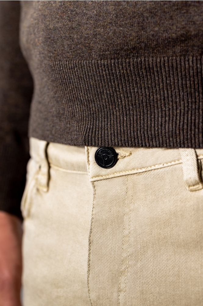 State of Art beige heren jeans | Close up