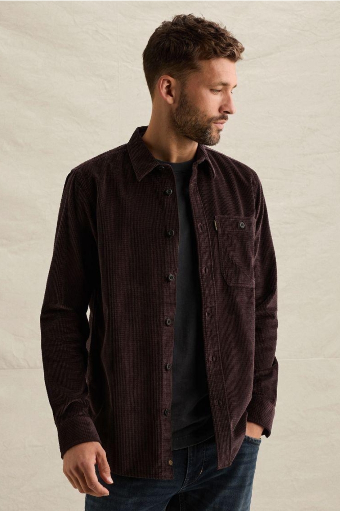 PME legend bordeaux heren overhemd | Model vooraanzicht