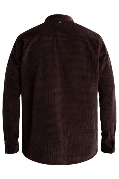 PME legend bordeaux heren overhemd | Achteraanzicht
