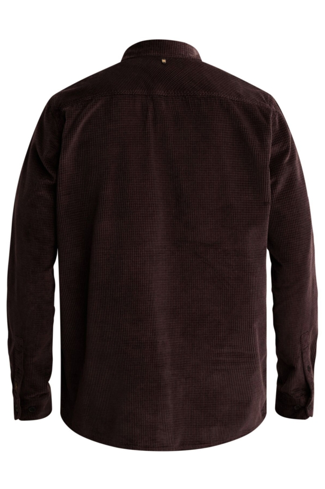 PME legend bordeaux heren overhemd | Achteraanzicht