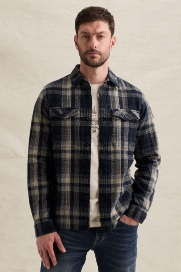 PME legend Overhemd OVERSHIRT MET YARN DYED RUITPATROON PSI2610212 5281