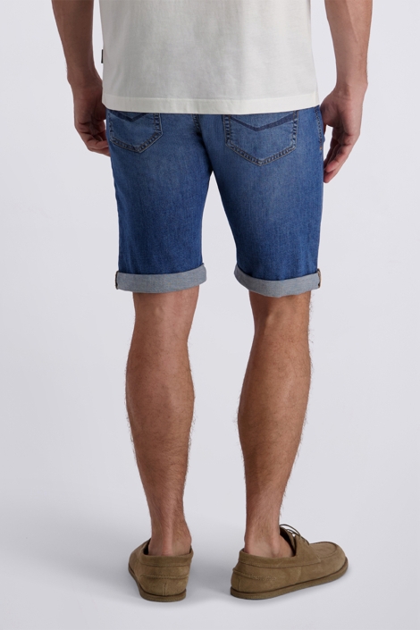 Pierre Cardin blauwe heren korte broek | Model achteraanzicht
