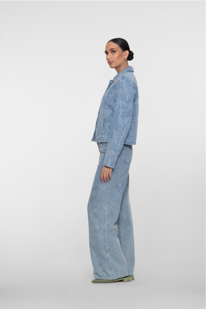 Geisha blauwe dames jeans | Model